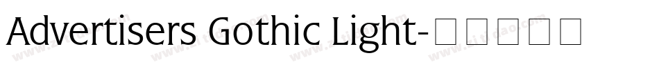 Advertisers Gothic Light字体转换